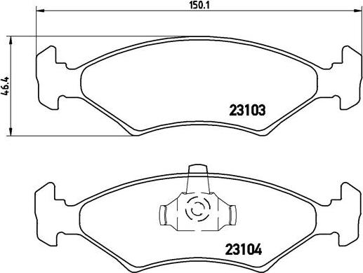 Brembo P 24 043 - Bremsbelagsatz, Scheibenbremse alexcarstop-ersatzteile.com