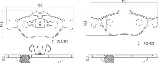 Brembo P24055N - Bremsbelagsatz, Scheibenbremse alexcarstop-ersatzteile.com