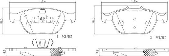 Brembo P24058N - Bremsbelagsatz, Scheibenbremse alexcarstop-ersatzteile.com