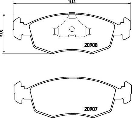 Brembo P 24 019 - Bremsbelagsatz, Scheibenbremse alexcarstop-ersatzteile.com