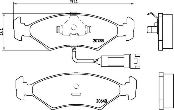 Brembo P 24 012 - Bremsbelagsatz, Scheibenbremse alexcarstop-ersatzteile.com