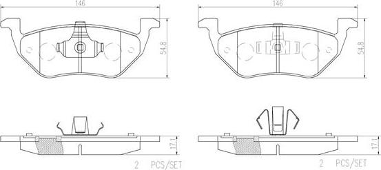 Brembo P24085N - Bremsbelagsatz, Scheibenbremse alexcarstop-ersatzteile.com