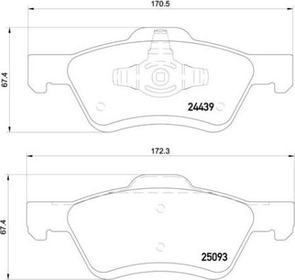 Brembo P 24 159 - Bremsbelagsatz, Scheibenbremse alexcarstop-ersatzteile.com