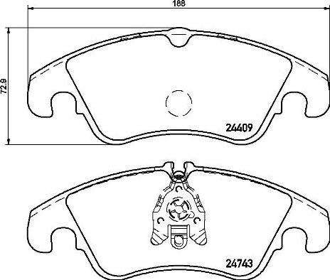 Brembo P 24 161 - Bremsbelagsatz, Scheibenbremse alexcarstop-ersatzteile.com