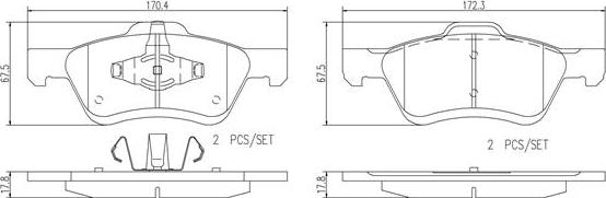 Brembo P24186N - Bremsbelagsatz, Scheibenbremse alexcarstop-ersatzteile.com