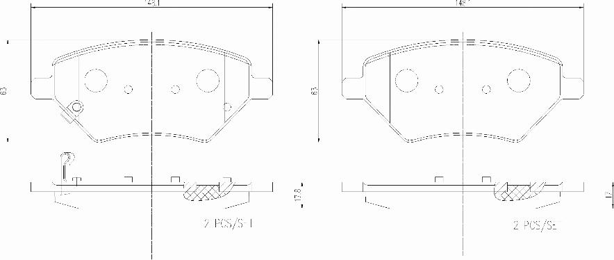 Brembo P20002N - Bremsbelagsatz, Scheibenbremse alexcarstop-ersatzteile.com