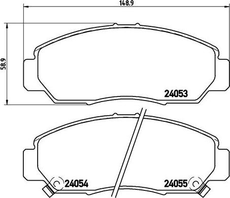 Brembo P 28 047 - Bremsbelagsatz, Scheibenbremse alexcarstop-ersatzteile.com