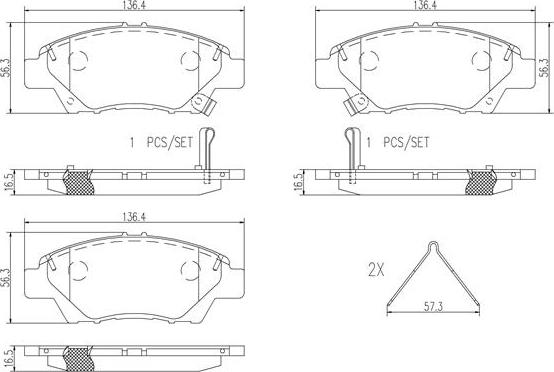 Brembo P28050N - Bremsbelagsatz, Scheibenbremse alexcarstop-ersatzteile.com