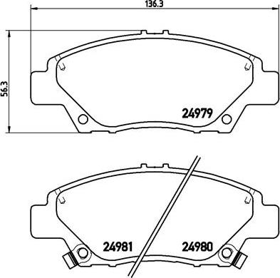 Brembo P 28 050X - Bremsbelagsatz, Scheibenbremse alexcarstop-ersatzteile.com