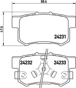 Brembo P 28 051 - Bremsbelagsatz, Scheibenbremse alexcarstop-ersatzteile.com