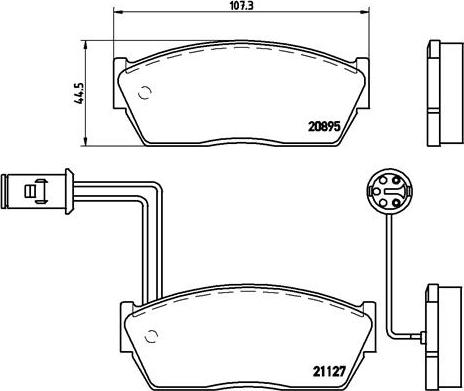 Brembo P 28 009 - Bremsbelagsatz, Scheibenbremse alexcarstop-ersatzteile.com