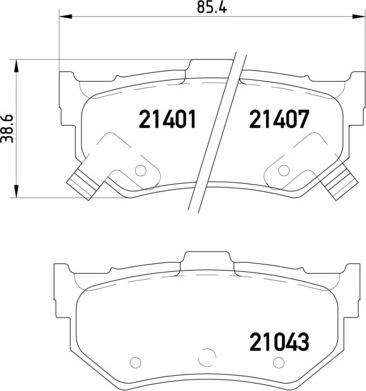 Brembo P 28 007 - Bremsbelagsatz, Scheibenbremse alexcarstop-ersatzteile.com