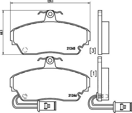 Brembo P 28 014 - Bremsbelagsatz, Scheibenbremse alexcarstop-ersatzteile.com