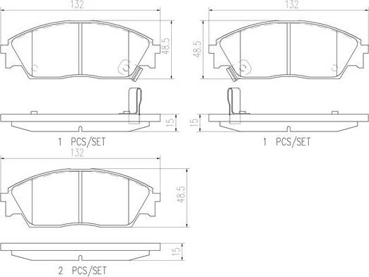 Brembo P28016N - Bremsbelagsatz, Scheibenbremse alexcarstop-ersatzteile.com