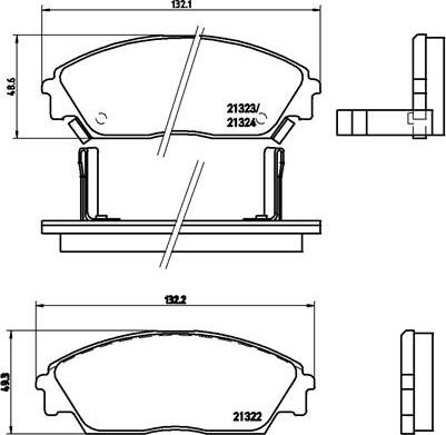 Brembo P 28 016 - Bremsbelagsatz, Scheibenbremse alexcarstop-ersatzteile.com