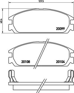 Brembo P 28 010 - Bremsbelagsatz, Scheibenbremse alexcarstop-ersatzteile.com