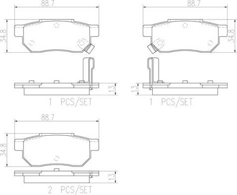 Brembo P28017N - Bremsbelagsatz, Scheibenbremse alexcarstop-ersatzteile.com