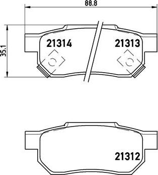 Brembo P 28 017 - Bremsbelagsatz, Scheibenbremse alexcarstop-ersatzteile.com