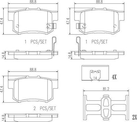 Brembo P28039N - Bremsbelagsatz, Scheibenbremse alexcarstop-ersatzteile.com