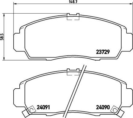 Brembo P 28 034 - Bremsbelagsatz, Scheibenbremse alexcarstop-ersatzteile.com