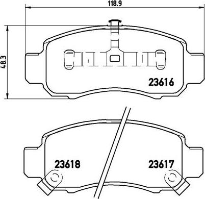 Brembo P28033N - Bremsbelagsatz, Scheibenbremse alexcarstop-ersatzteile.com