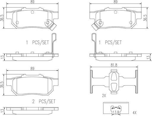 Brembo P28025N - Bremsbelagsatz, Scheibenbremse alexcarstop-ersatzteile.com