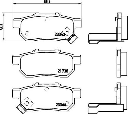 Brembo P 28 025 - Bremsbelagsatz, Scheibenbremse alexcarstop-ersatzteile.com