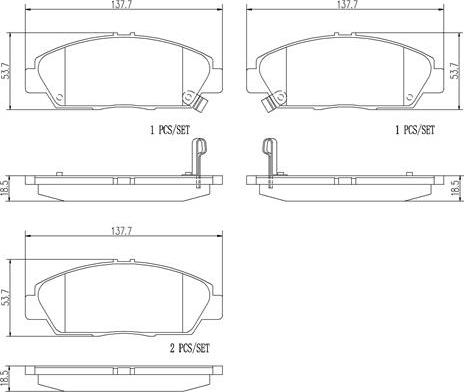 Brembo P28021N - Bremsbelagsatz, Scheibenbremse alexcarstop-ersatzteile.com