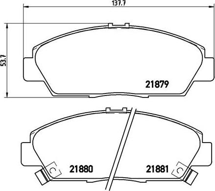 Brembo P 28 021 - Bremsbelagsatz, Scheibenbremse alexcarstop-ersatzteile.com