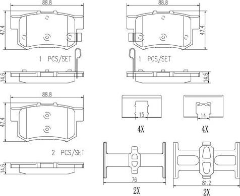 Brembo P28022N - Bremsbelagsatz, Scheibenbremse alexcarstop-ersatzteile.com