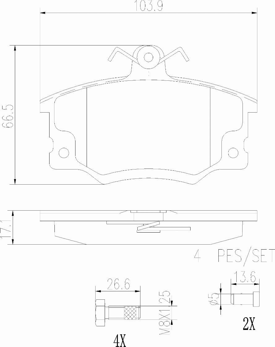 Brembo P23017N - Bremsbelagsatz, Scheibenbremse alexcarstop-ersatzteile.com