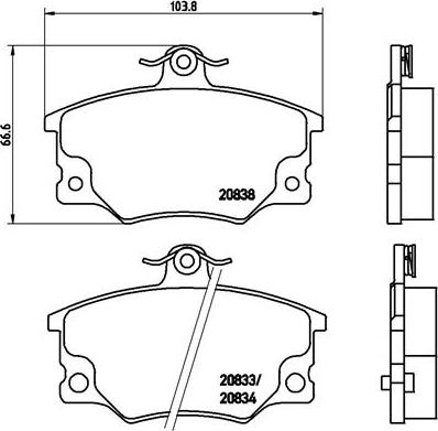 Brembo P 23 017 - Bremsbelagsatz, Scheibenbremse alexcarstop-ersatzteile.com