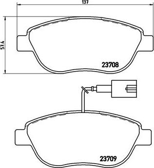 Brembo P 23 087 - Bremsbelagsatz, Scheibenbremse alexcarstop-ersatzteile.com