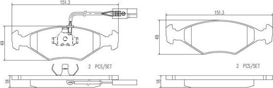 Brembo P23039N - Bremsbelagsatz, Scheibenbremse alexcarstop-ersatzteile.com