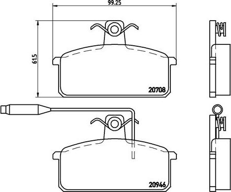 Brembo P 23 024 - Bremsbelagsatz, Scheibenbremse alexcarstop-ersatzteile.com