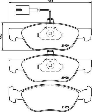 Brembo P 23 070 - Bremsbelagsatz, Scheibenbremse alexcarstop-ersatzteile.com