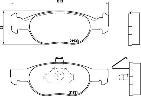 Brembo P 23 073 - Bremsbelagsatz, Scheibenbremse alexcarstop-ersatzteile.com