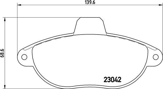 Brembo P 23 072 - Bremsbelagsatz, Scheibenbremse alexcarstop-ersatzteile.com