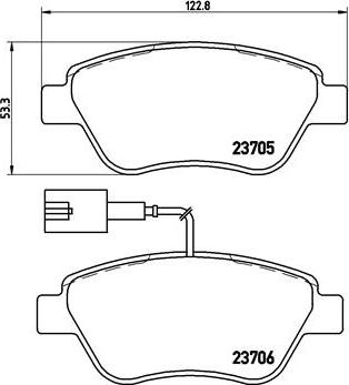 Brembo P 23 141 - Bremsbelagsatz, Scheibenbremse alexcarstop-ersatzteile.com