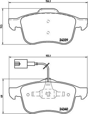 Brembo P 23 103 - Bremsbelagsatz, Scheibenbremse alexcarstop-ersatzteile.com