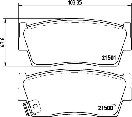 Brembo P 79 006 - Bremsbelagsatz, Scheibenbremse alexcarstop-ersatzteile.com