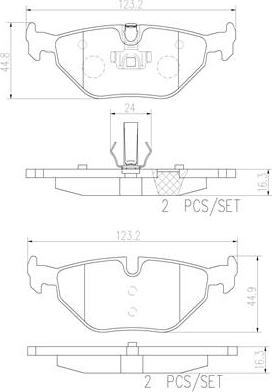 Brembo P71006N - Bremsbelagsatz, Scheibenbremse alexcarstop-ersatzteile.com