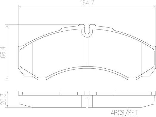 Brembo PA6017N - Bremsbelagsatz, Scheibenbremse alexcarstop-ersatzteile.com