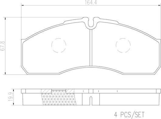 Brembo PA6022N - Bremsbelagsatz, Scheibenbremse alexcarstop-ersatzteile.com