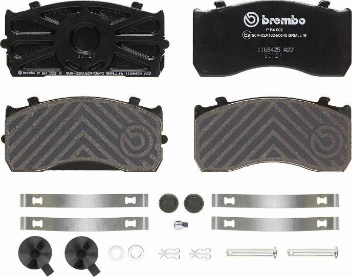 Brembo P B4 002 - Bremsbelagsatz, Scheibenbremse alexcarstop-ersatzteile.com