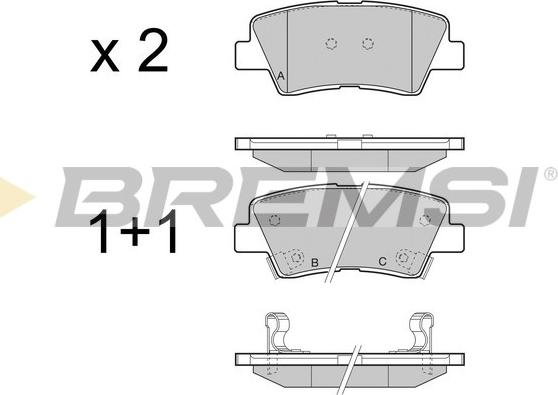 Bremsi BP3456 - Bremsbelagsatz, Scheibenbremse alexcarstop-ersatzteile.com