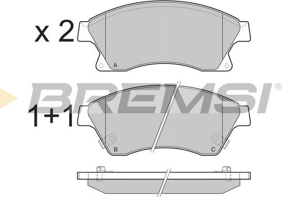 Bremsi BP3404 - Bremsbelagsatz, Scheibenbremse alexcarstop-ersatzteile.com