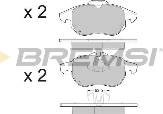 Bremsi BP3402 - Bremsbelagsatz, Scheibenbremse alexcarstop-ersatzteile.com