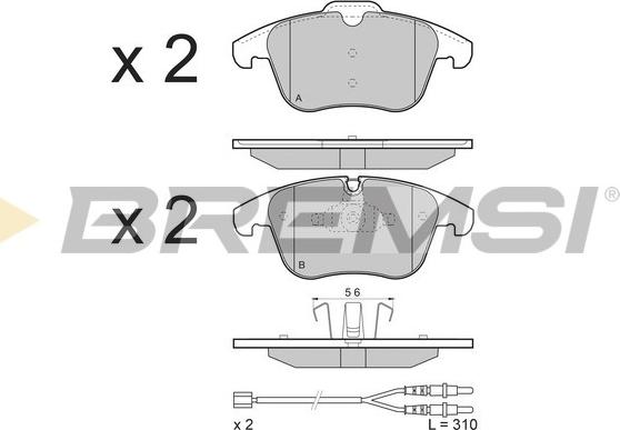 Bremsi BP3487 - Bremsbelagsatz, Scheibenbremse alexcarstop-ersatzteile.com