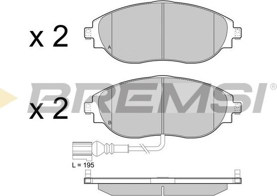 Bremsi BP3474 - Bremsbelagsatz, Scheibenbremse alexcarstop-ersatzteile.com